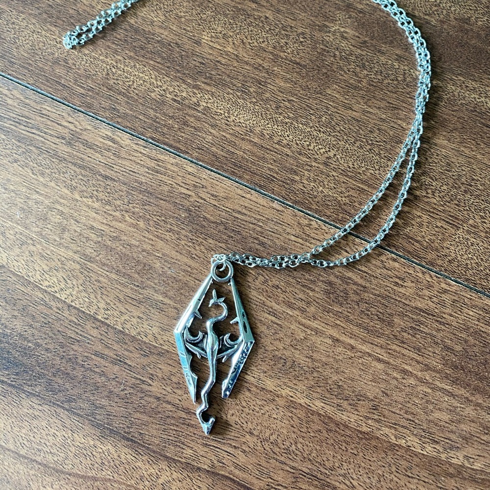 Silver Skyrim Necklace
